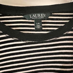 Ralph Lauren Black and White Fitted Long Sleeve Sweatshirt